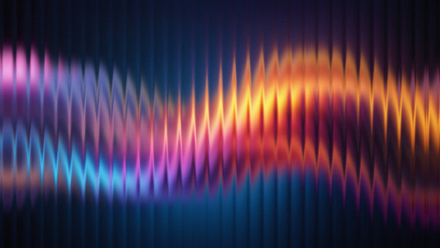 Abstract Vibrant Waveform:  Dark Moody Background,  Neon Pink, Orange, and Blue Hues,  Fluid Dynamic Design,  Digital Art,  High-Resolution Texture.