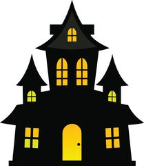 halloween house with bats