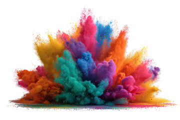 Fototapeta premium Colorful powder explosion in vibrant hues