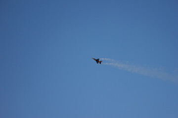 Turkish fighter jet Solo Turk flies over Anıtkabir. Ankara, Turkey - August 30, 2025.  April 23, May 19, August 30, October 29, November 10.