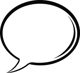 Speech Bubble Icon – Comic Style Blank Dialogue Graphic