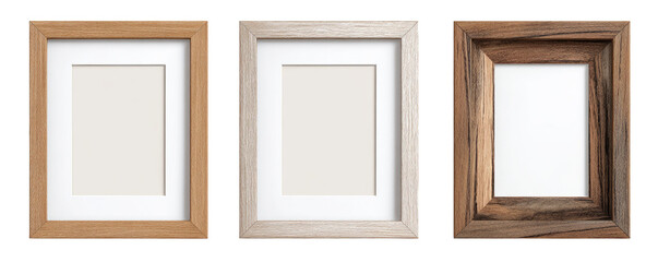 Three empty wooden picture frames (1)