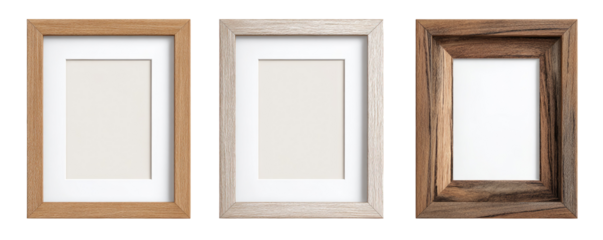 Three empty wooden picture frames (1)
