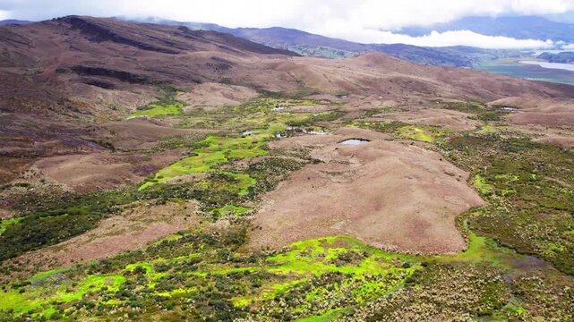 Paisajes de ls paramos cercanos al lago de Tota