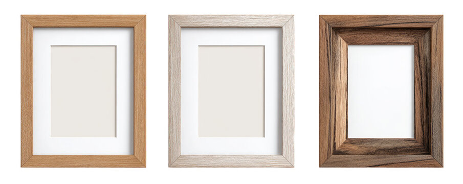 Three empty wooden picture frames (1)