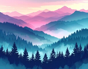 Misty Mountain Majesty A Dreamlike Landscape of Serenity