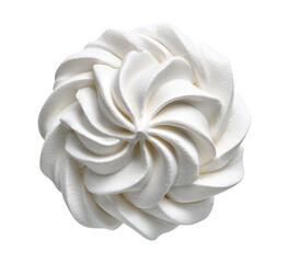 Whipped cream rosette, detailed close-up