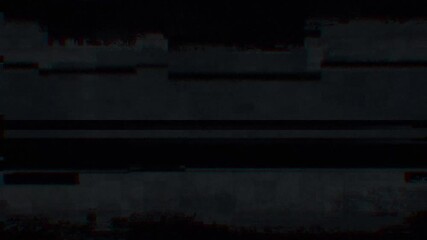 Analog TV Glitch Noise Static on Dark Background | Sci-Fi VFX Overlay Loop - Powered by Adobe