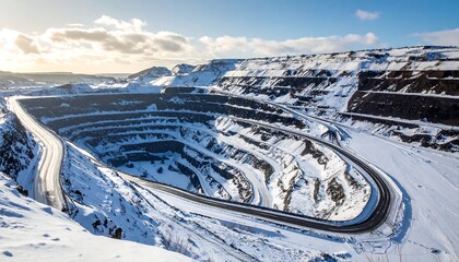 Snowy open-pit mine