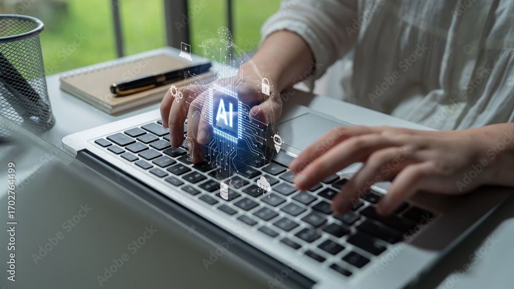 Aufkleber global ai artificial intelligence transforms ai technology worldwide. global artificial intelligence