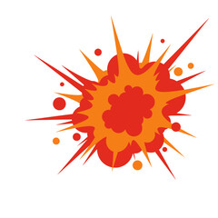 Red and Orange Explosion Graphic Design.