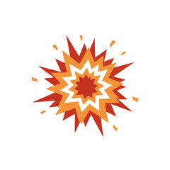 Abstract Orange and Red Starburst Explosion.