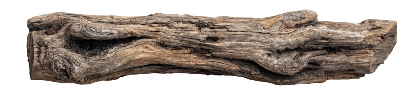 Rough, weathered log section