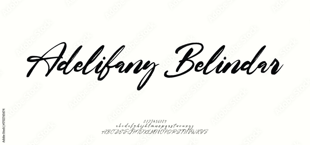 Aufkleber adelifany belinder signature font calligraphy logotype script brush font type font lettering handwri