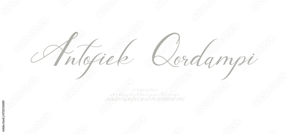 Poster hand drawn vector alphabet. modern monoline signature script font. elegant signature font. best alph