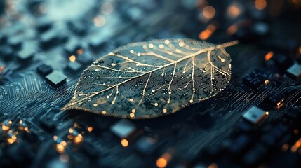 Leaf on circuit board