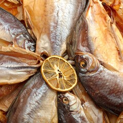 Dried fish and citrus