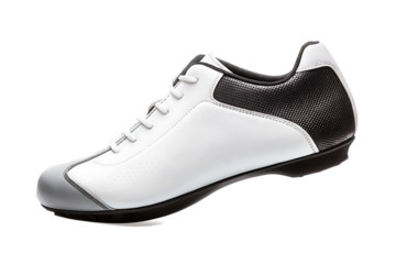 White athletic shoe with accents isolated on a transparent background