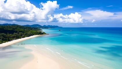 Tropical beach aerial view
