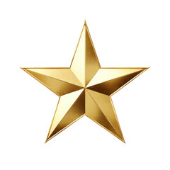 Obraz premium Gold star, sharply detailed, 3D rendering