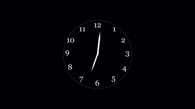 Counting Down, Circle clock Animated With Alpha Channel.