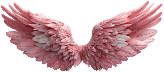 Pair of delicate, pink angel wings