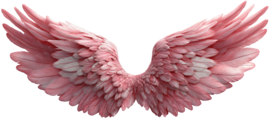 Pair of delicate, pink angel wings