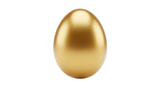 Shiny Golden Egg Isolated on Black Background metallic - Powered by Adobe