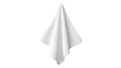 Fototapeta premium Single white cloth draped, hanging