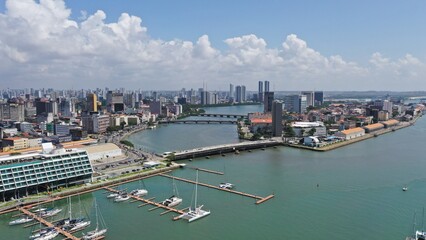 Beautiful aerial view of Recife in September, 2025. Recife, Pernambuco State, Brazil 