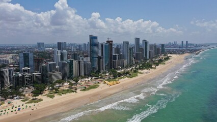Beautiful aerial view of Recife in September, 2025. Recife, Pernambuco State, Brazil 