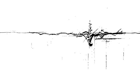 Dirty black and white cracked paint splash, an abstract ink illustration of a bubbling liquid texture