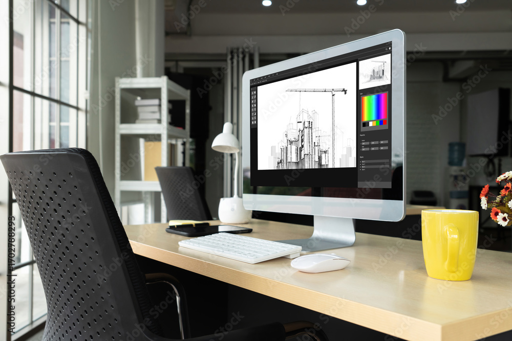 Aufkleber architectural design modish software application for architect business and professional designer
