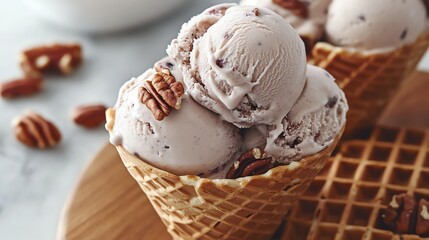ice cream with chocolate