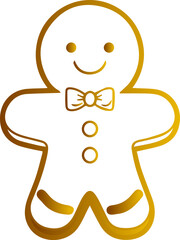 Golden Gingerbread Man Icon