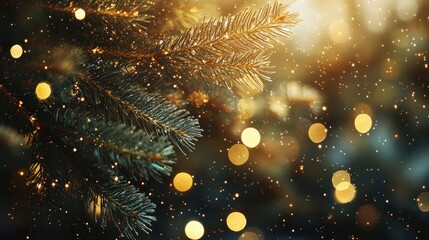 Golden holiday background
