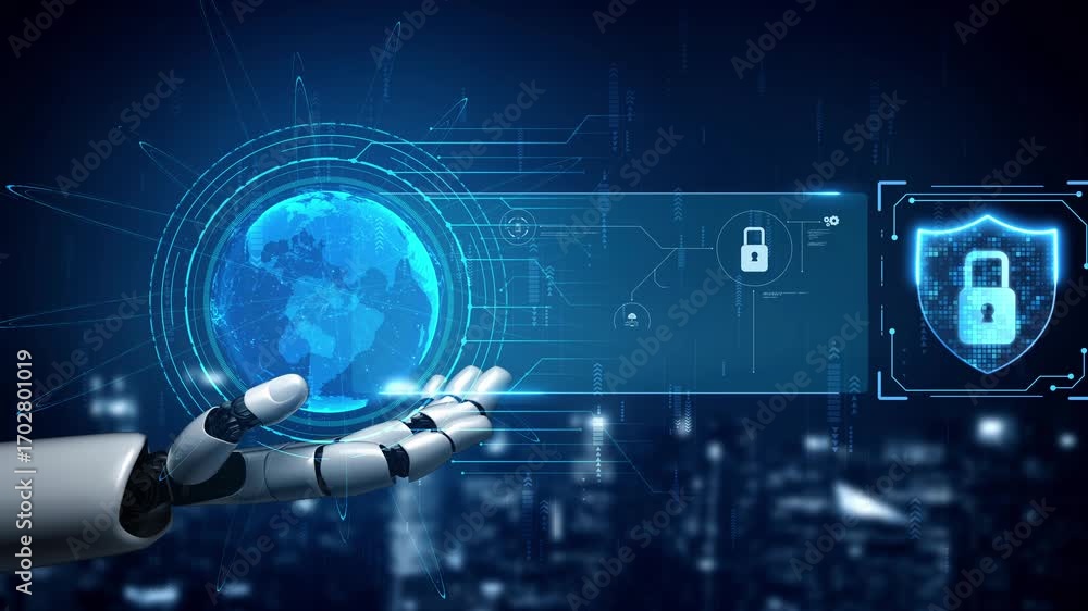 Poster cyber security protection and cyber security strategies against cyber threats, system hacks, digital
