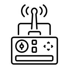 Fototapeta premium A line style icon showing a remote control