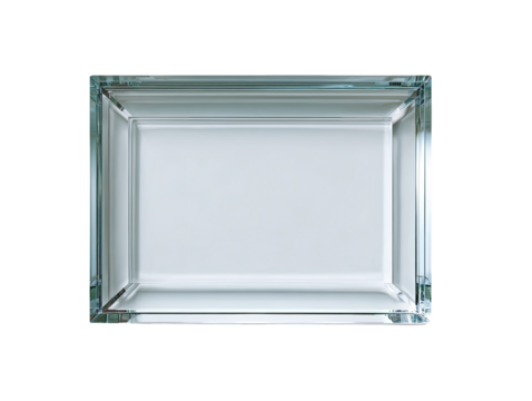 Rectangular clear glass display case