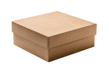 Square kraft paper gift box, closed (1)