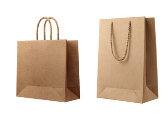 Two kraft paper shopping bags