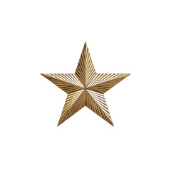 Obraz premium Gold star, five-pointed, embossed, detailed