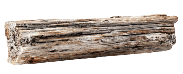 Close-up of a weathered, light-brown, rectangular piece of wood.  Textured wood grain runs horizontally