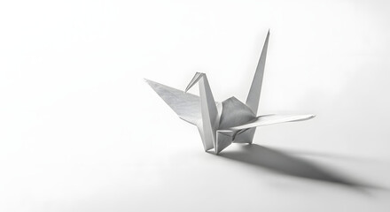 Origami Paper Crane Minimalist Design