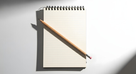 Minimalist Spiral Notebook with Pencil