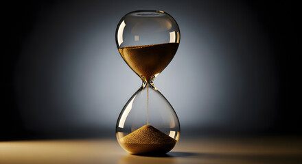 Hourglass with Flowing Sand