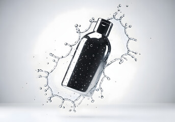 Perfume Bottle Splashing Water