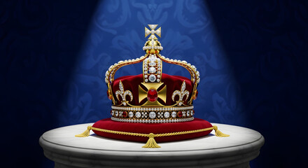 Royal Crown on Pedestal