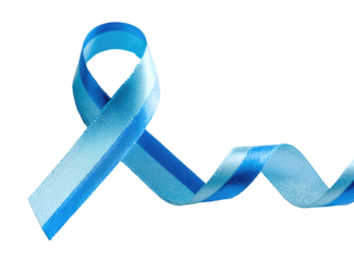 Light blue and dark blue ribbon
