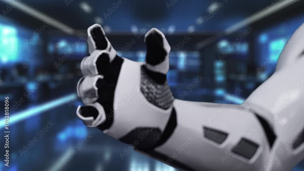 Poster a hand is reaching toward a captivating digital interface featuring various data visualization eleme